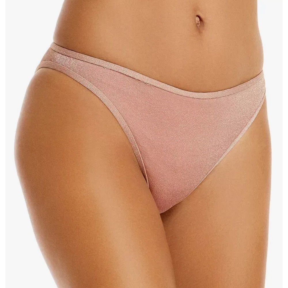 NWT Ramy Brook Sparkle Knit Isla Bikini Bottoms Size Large MSRP $108